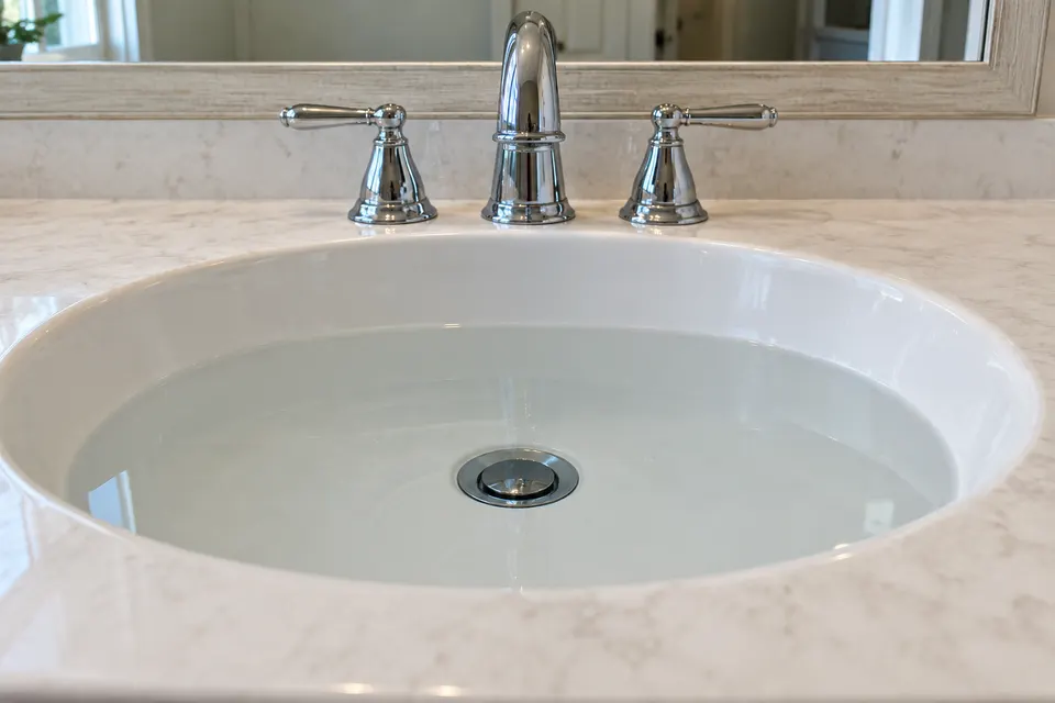 Generated illustration of a slow household sink drain in Sarasota.
