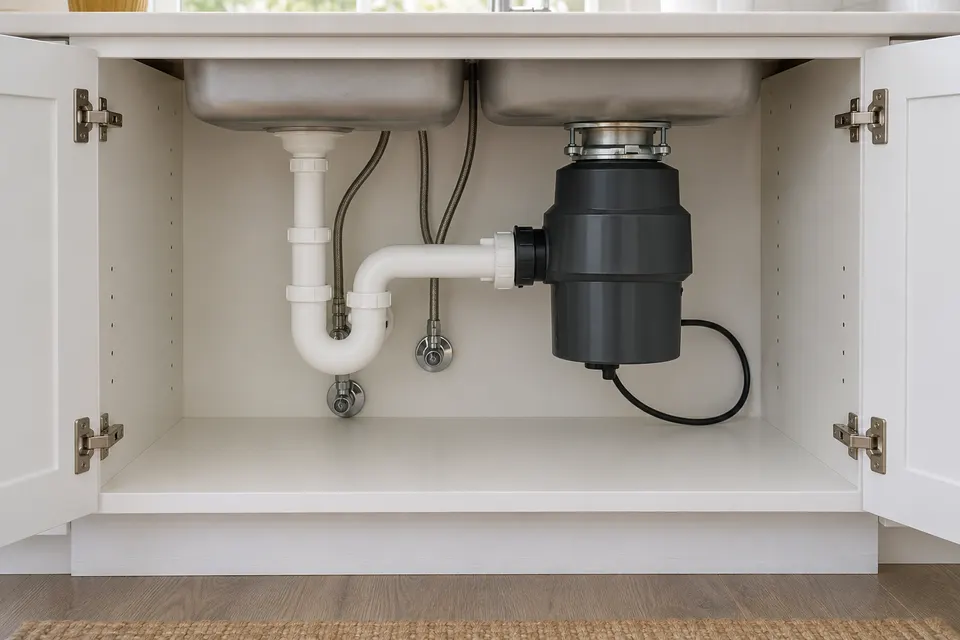 Generated illustration of a kitchen sink disposal unit in Sarasota.